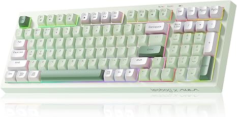LEOBOG X Aula Wireless Keyboard Green Gaming Keyboard Creamy Silent