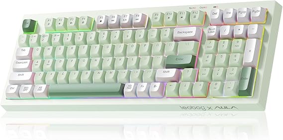 LEOBOG X Aula Wireless Keyboard Green Gaming Keyboard Creamy Silent