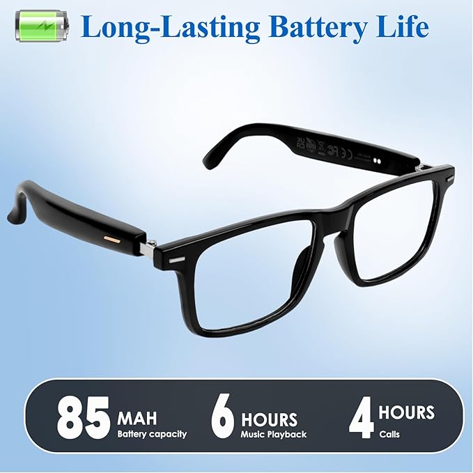 AI Smart Glasses for Men & Women – Bluetooth Glasses w/ 164 Languages Translation, Photochromic Lenses, Music & Hands-Free Calls, UV & Blue Light Protection for Sports Travel Driving Business