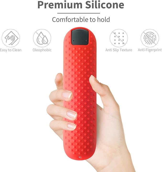 Silicone Remote Cover Compatible with Xumo RC-PR3 Smart Voice Streaming Control, Protective Case for Xumo Stream Box 4K, Spectrum 4K Stream Box (Red)