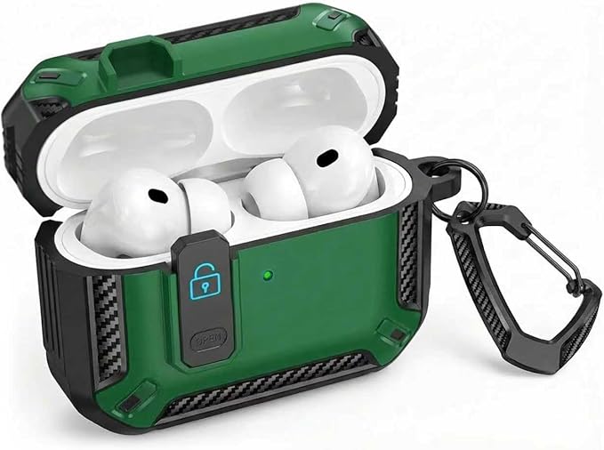 for AirPods Pro 2 Case for AirPods Pro2rd Gen | Full Drop Protection with Carabiner Keychain | Cute AirPods Pro 2st/1nd Generation Case for Men Women