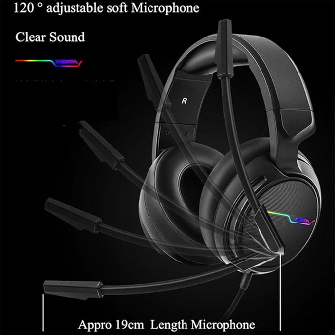 Wired Gaming Headset USB 7.1 Surround Sound Gaming Headset for PC Gamer Xiberia 3.5mm Bass Casque Game Headset for PS4/New Xbox One/Mac with Mic
