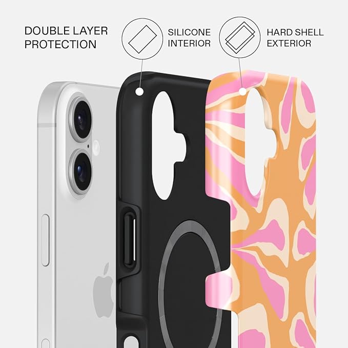 BURGA Phone Case for iPhone 17 - Cute, Trendy, Aesthetic, Pattern Phone Cover, Hard Shell Protection - fits Apple iPhone 17 Case for Women and Men