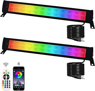 2 Pack 50W RGB Wall Washer Light, Indmird Stage Wash Light Bar, RGB Light Bar, Warm 3000K & 16 Million Colors&Timing& Music Sync, for Commercial Lighting, Birthday Party, Garden Lighting, Wall Display - Image 1