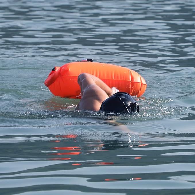 20L Storage Swim Buoy for Open Water Swimmers ，Waterproof Dry Bag Swim Safety Float
