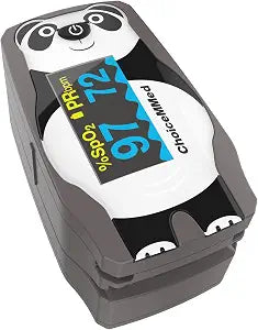 CHOICEMMED OLED Panda Pulse Oximeter Fingertip – SP02 Pulse Oximeter for Small Fingers – Blood Oxygen Saturation Monitor with Color OLED Screen - O2 Saturation Monitor with Batteries