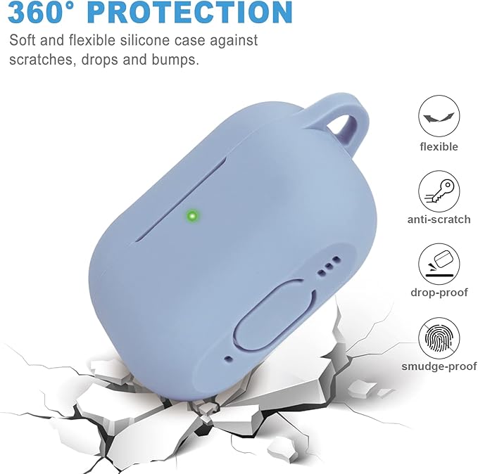 Case for Airpods Pro 2 Case with Cute Bling Keychain, Silicone Protective Case Cover for Airpods Pro 2nd Generation Case Earbuds Cases Women Girls