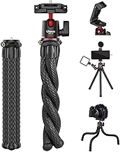 ULANZI Camera Tripod, Mini Flexible Phone Stand w Hidden Phone Holder - Image 1
