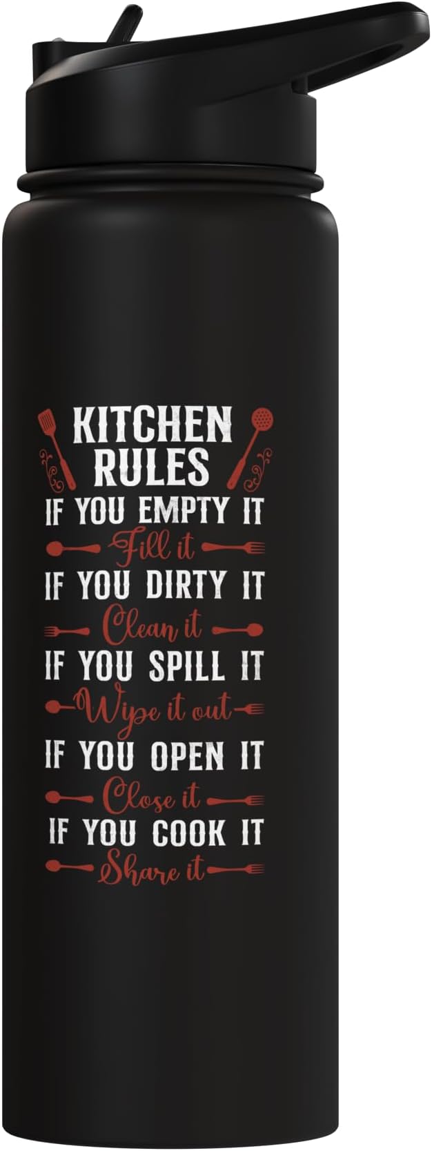 Cooking Cook Kitchen Chef Stainless Steel Insulated Water Bottle
