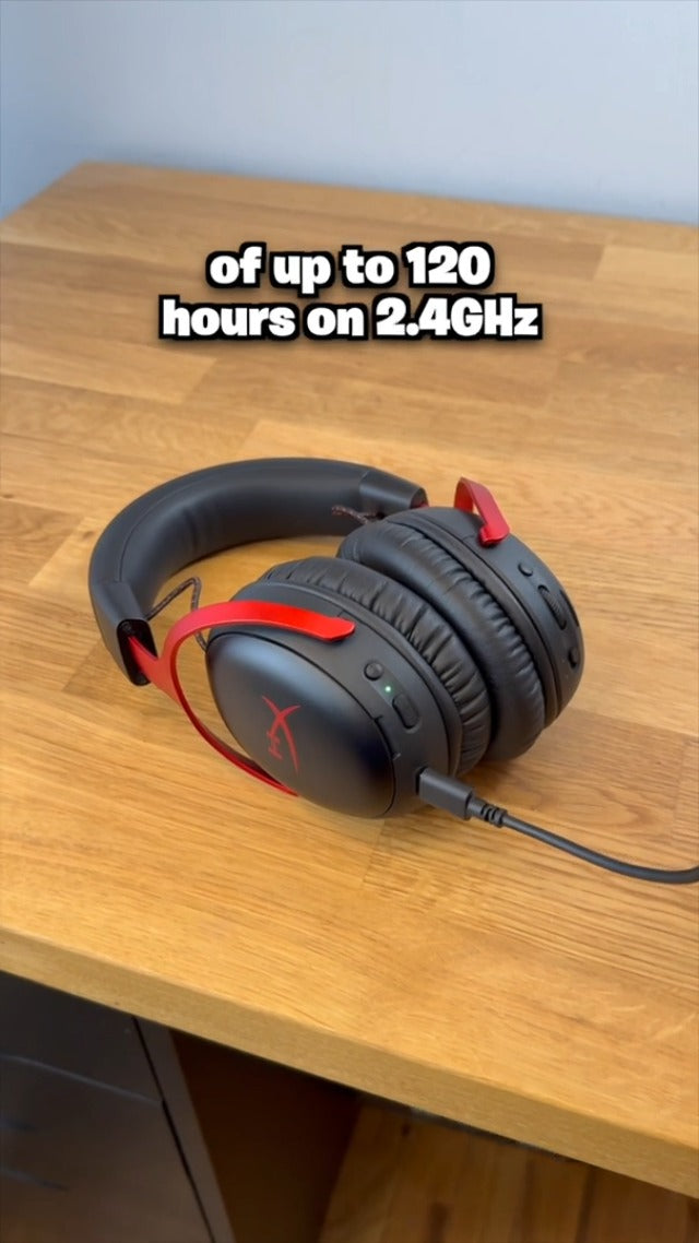 HyperX Cloud III S – Wireless Gaming Headset for Multi-Platform, 2.4GHz, Bluetooth, Battery Life up to 120 Hours 2.4GHz / 200 Hours Bluetooth, 53mm Angled Drivers, Detachable Mic – Black
