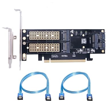 chenyang 3 in 1 M.2 NVME/NGFF/mSATA SSD to PCIe 3.0/4.0 X16 Motherboard SSD Upgrade Expansion Card Adapter