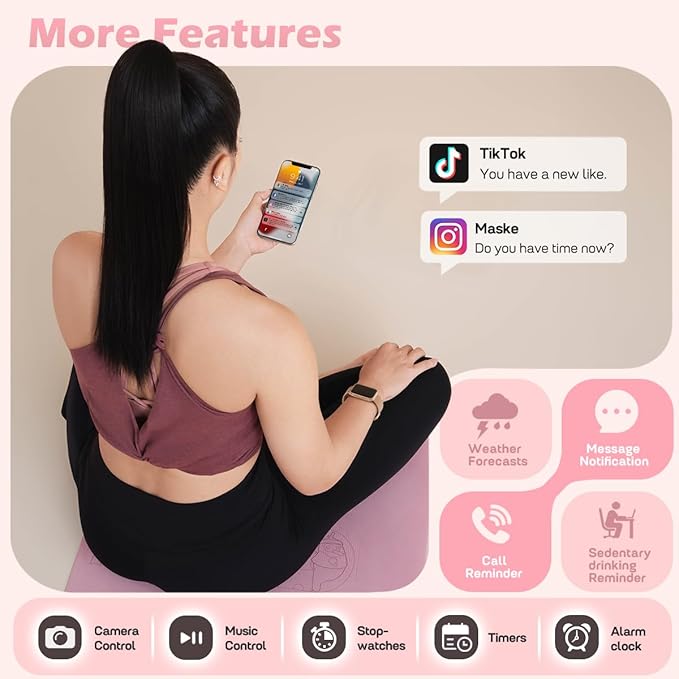 MorePro Smart Fitness Tracker – 24/7 Heart Rate & Blood Oxygen Tracking, Sleep & Activity Monitor, 120+ Sport Modes, IP68 Waterproof Smart Watch for Android iOS Women Men