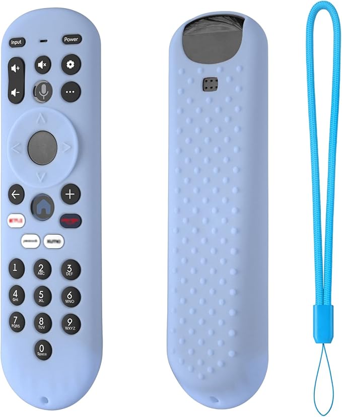 Hi Color Silicone Remote Control Cover for Xumo TV Remote Xumo Stream Box Voice Remote RC3401 Protective Case Sleeve (Glow Blue)