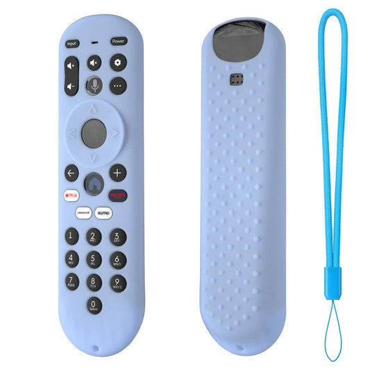 Hi Color Silicone Remote Control Cover for Xumo TV Remote Xumo Stream Box Voice Remote RC3401 Protective Case Sleeve (Glow Blue)