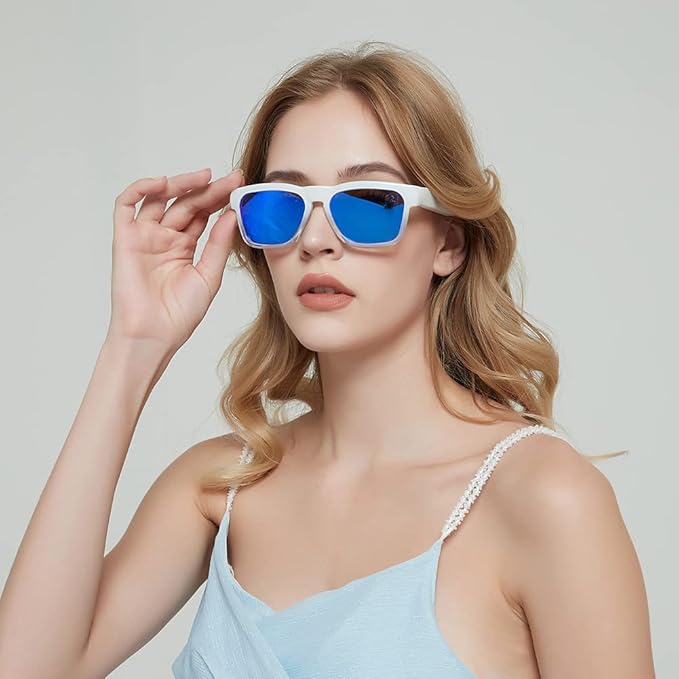 OhO sunshine Bluetooth Glasses: Voice Control and Open Ear Style Smart Glasses to Listen Music & Calls, UV400 Protection Lens