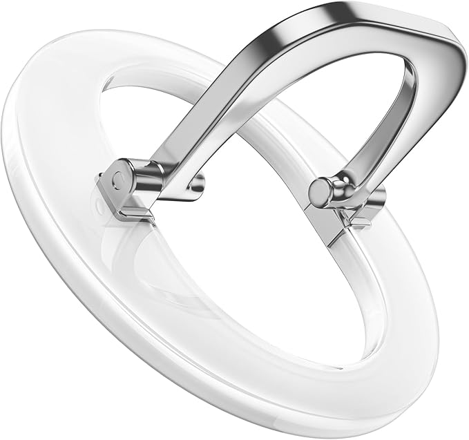 SUPERONE for MagSafe Phone Grip, Adjustable Magnetic Phone Ring Holder Removable Finger Phone Ring Kickstand Compatible with MagSafe Accessories Only for iPhone 17 & 16 & 15 & 14 & 13 Series - White
