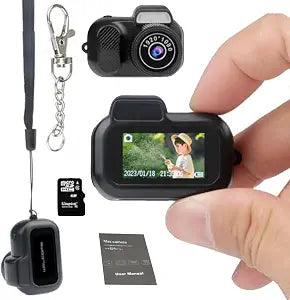 Galatee Keychain Camera, 1080P mini Pixel, Micro mini DV/Camcorder, Portable Chain with Eight Filters, Long Battery Life for Indoor and Outdoor use (32G)