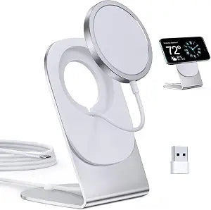 Magnetic Wireless Charger Mag-Safe Charger for iPhone 17/16/15/14/13/12 Series Convertible Magnet Wireless Charging Stand/Pad with 5ft Cable for iPhone and AirPods 2/3/Pro 2/Pro - Image 1