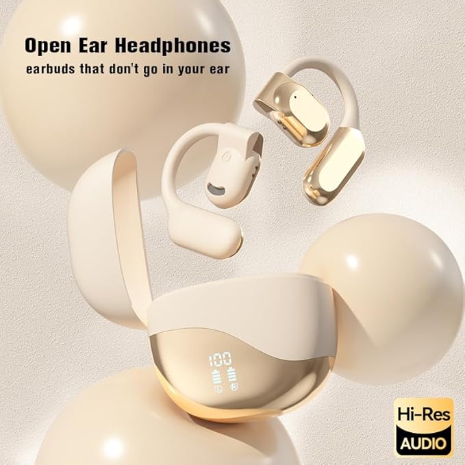 Open Ear Out of Ear Headphones Outside Ear Wireless Ows Hanging Earphones 5.4 Bluetooth Earless Headphones Bone Air Conduction Earbuds Open Ear Hanging Bluetooth Headset Over The Ear Open Ear Buds