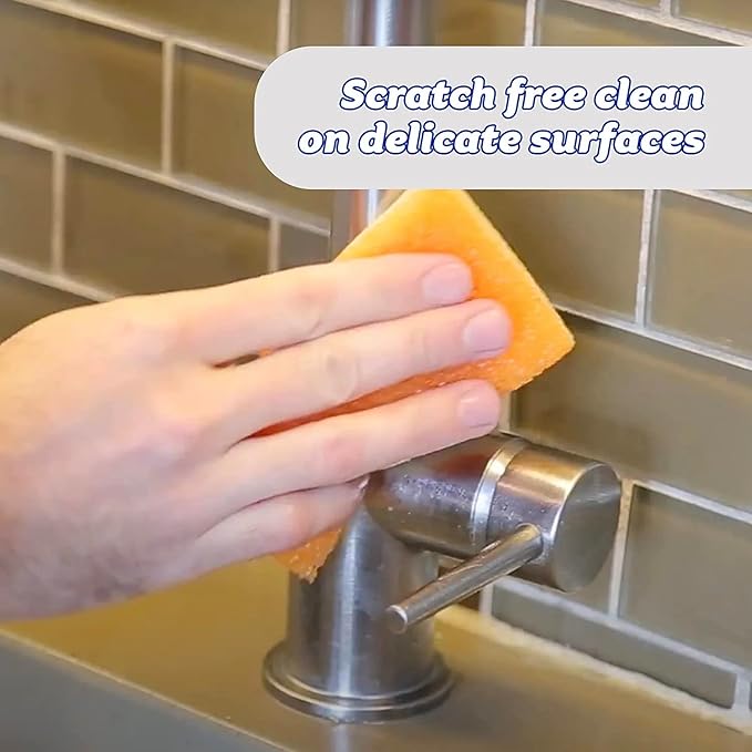 Scrub Daddy Extra Large Sponge Daddy - Bulk Kitchen Sponges for Cleaning Different Rooms & Surfaces - Dual-Sided Dish Scrubber with FlexTexture Foam (18 Count)