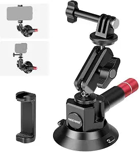 NEEWER 3" Suction Cup Camera Mount Bracket with Ball Head Magic Arm, CA104