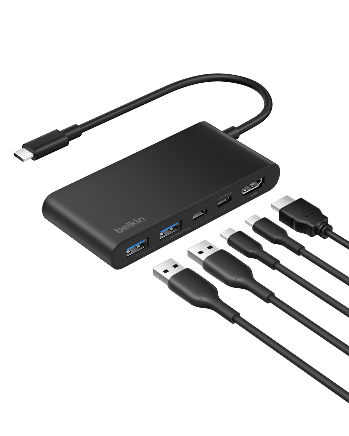 Belkin USB-C Hub 5-Port 4K HDMI 2.0 100W PD for MacBook, iPad & laptops