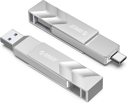ORICO 512GB Portable Solid State Drive, 1050MB/s Dual-Port Rotating Metal External SSD with 90° Click-Stop, Reliable Storage for iPhone 16, 17 Series, Type-C Smartphone, Mac, Audio, Vehicle - A101 - Image 4