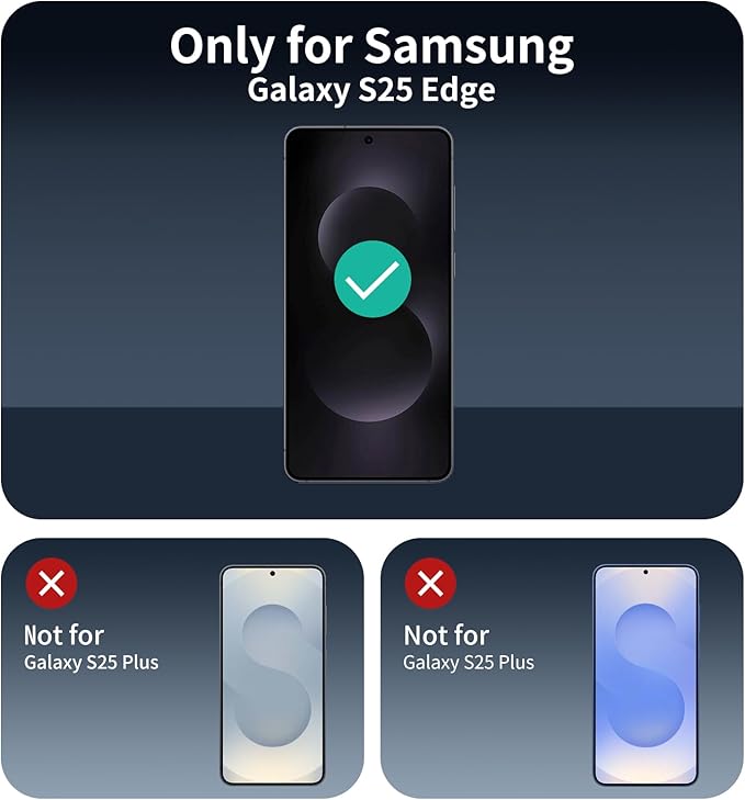 3*Privacy Screen Protector and 3*Camera Lens Protector for Samsung Galaxy S25 Edge with a Installation Alignment Aid, Anti-Spy Tempered Glass Film, Private Black Protection, [Anti-Scratch][9H Hardness]
