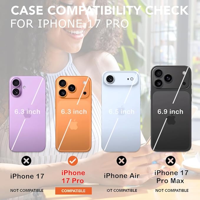uCOLOR for iPhone 17 Pro Wallet Case with Card Holder PU Leather RFID Blocking Design iPhone 17 Pro flip case for Women Men Magnetic Clasp Kickstand Design 6.3 inch (Almond Latte Polka Dot)