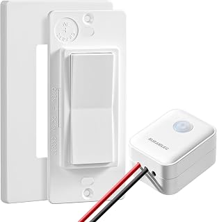 SURAIELEC Wireless Light Switch Receiver Kit, No Neutral Wire for Old Homes