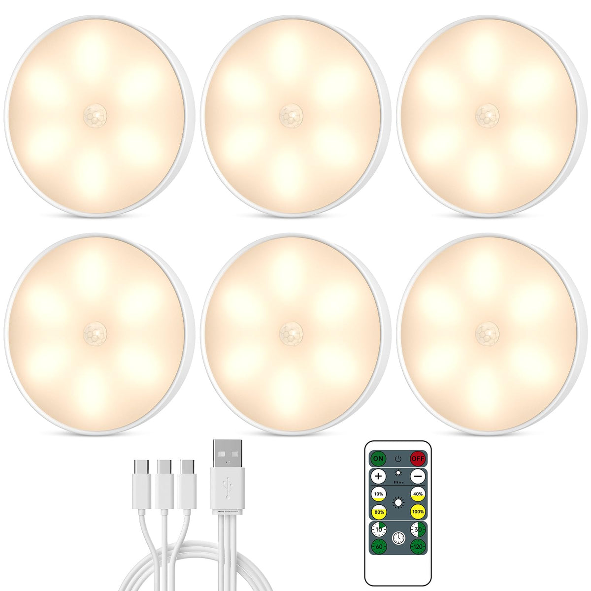 Under Cabinet Lighting with Remote, Motion Sensor Step Lights - Image 1