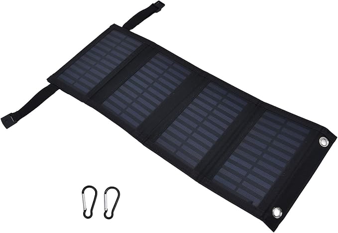 Plplaaoo 20W Folding Solar Panel – Portable Solar Charger for Camping and Hiking with USB Output, Lightweight Solar Panel for Phone & USB Devices, 2A Fast Charge, for Outdoor Travel & Emergency Use