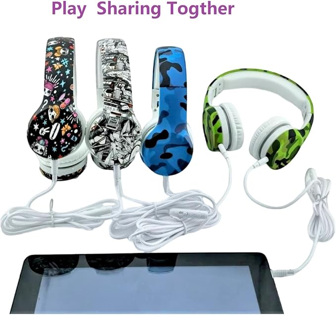 Girls Headphones for Kids,Toddler Kid Headphones with mic & Audio Sharing Port+ Volume Limited,Boys Girls Baby Children Toddlers School use（(Girls Headphones)