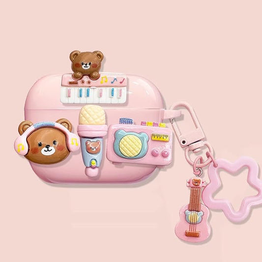 for AirPods Pro 3 Case,Compatible with AirPods Pro 3rd Generation Case (2025), Cute Kawaii Cartoon Design Premium Shock-Absorbing Protective Case Cover for AirPods Pro 3 (Cute Bear)
