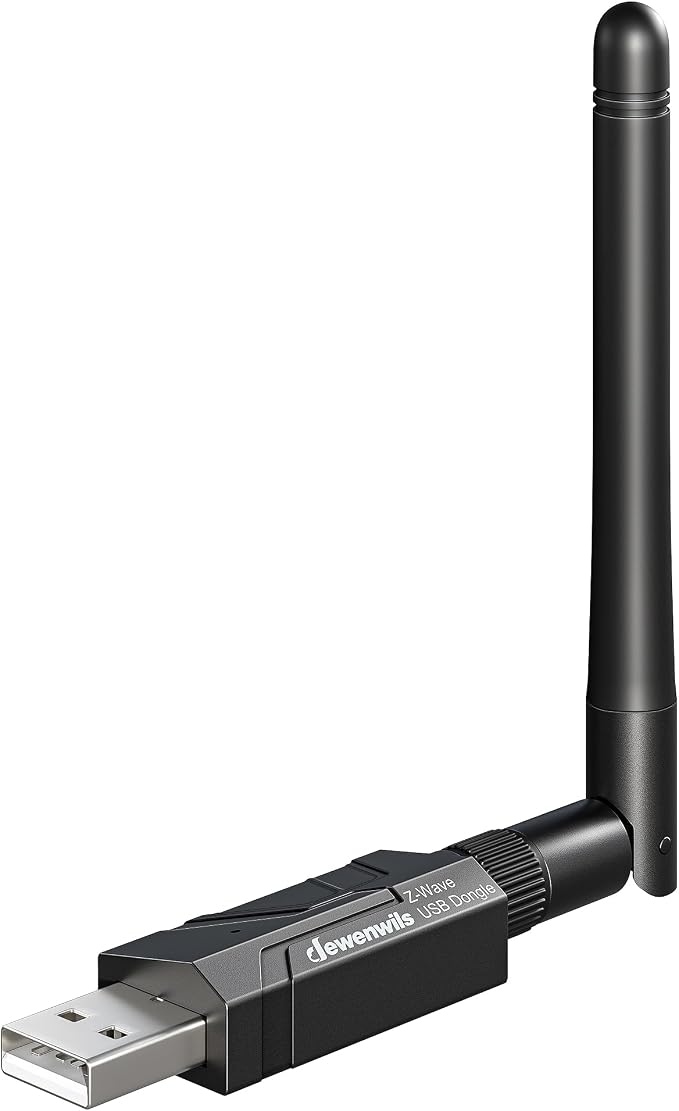 DEWENWILS 800 Z-Wave Dongle, Long Range S2 USB Stick, Compatible with Home Assistant & Other Smart Home Hubs, Plug & Play USB Controller for DIY Smart Home