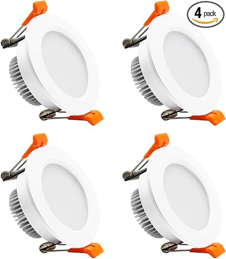 2 Inch LED Recessed Lighting, Dimmable LED Downlight 3W (35W Halogen Equivalent), CRI80+, 4000K Natural White Ceiling Light, Canless Recessed Light with LED Driver (4 Pack)