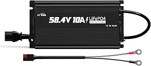 LiTime 48V 10A Lithium Battery Charger, 0V Activation, 58.4V Output AC-DC