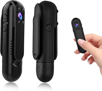 Mini Body Camera, Wearable Action Body Cam, Thumb Size Hands Recording Body Worn Camera, Portable Camcorder for Work Security