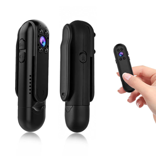 Mini Body Camera, Wearable Action Body Cam, Thumb Size Hands Recording Body Worn Camera, Portable Camcorder for Work Security