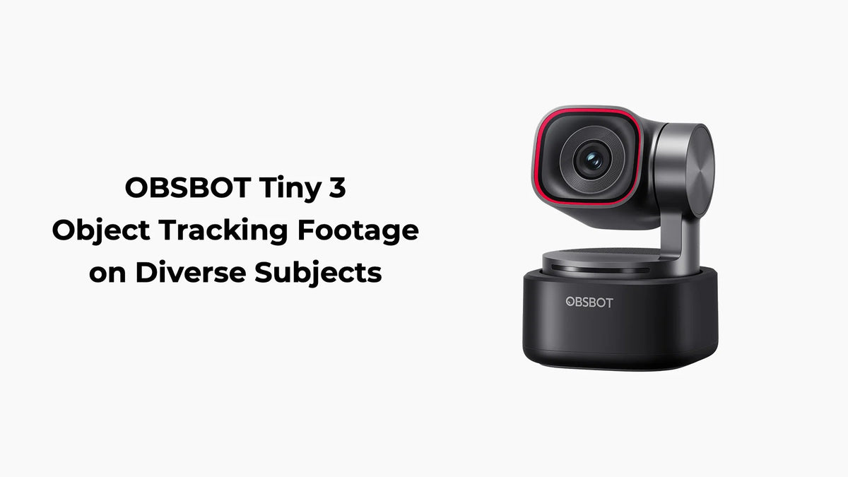 OBSBOT Tiny 3 AI-Powered Spatial Audio 4K Webcam, AI Tracking PTZ Camera