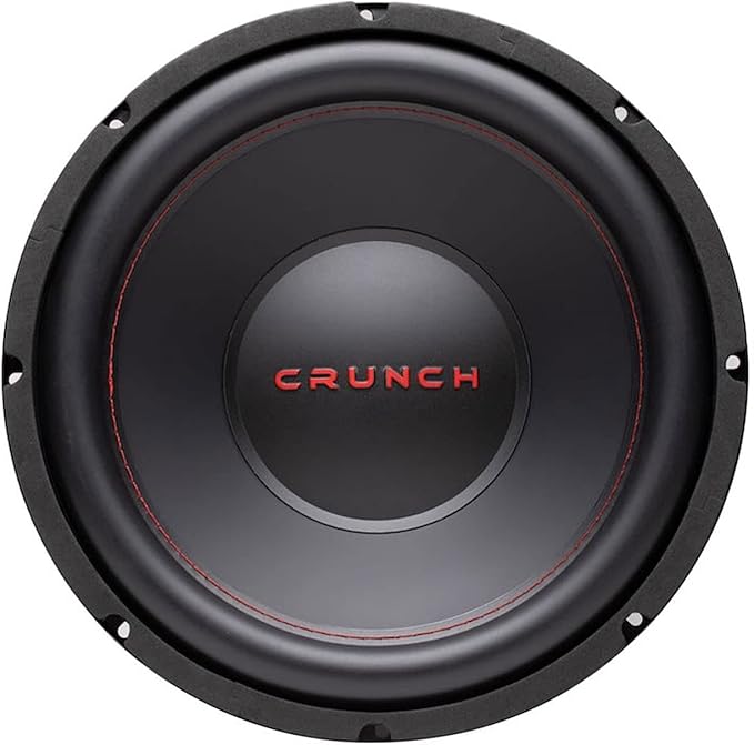 Crunch CRW12D4 12 Inch 800 Watt MAX 4 Ohm Dual Voice Coil Car Subwoofer Speaker with 2 Channel 1000 Watt Amp A/B Class Car Audio Stereo Amplifier