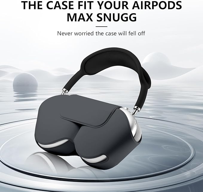 for Apple Airpods Max Case,Headphones Protective Case for AirPod Max Supports Sleep Mode, Anti-Scratch and Anti-Dust,Airpod Pro Max by PU Leather,Dark Gray 2