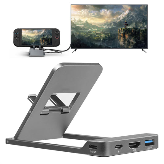 for Switch 2 Docking Station,Switch 2 USB-C to 4K HDMI Hub,TV Dock Holder