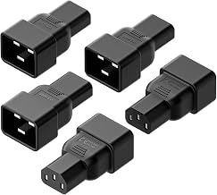 5 PACK IEC 320 C13 to C20 AC Adapter, IEC 15A to 10A,16A to 10A AC Converter,C20 16A to C13 10A Power Connector - Image 1