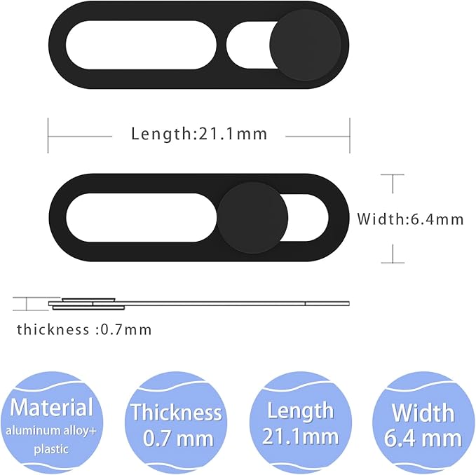 Front Camera Cover(3-Pack), Phone Webcam Protection Blocker Fit for iPhone 14Pro/14Pro Max/15/15Plus/15Pro/15Pro Max/16/16Pro/16Pro Max/17/17plus/17Pro/17 Pro Max, Protect Privacy and Security(Black)