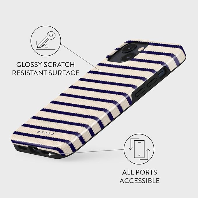 BURGA Phone Case for iPhone 15 - Cute, Trendy, Aesthetic, Pattern Phone Cover, Hard Shell Protection - fits Apple iPhone 15 Case for Women and Men