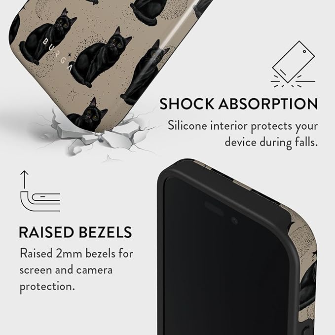 BURGA Phone Case for iPhone 16 - Cute, Trendy, Aesthetic, Pattern Phone Cover, Hard Shell Protection - fits Apple iPhone 16 Case for Women and Men