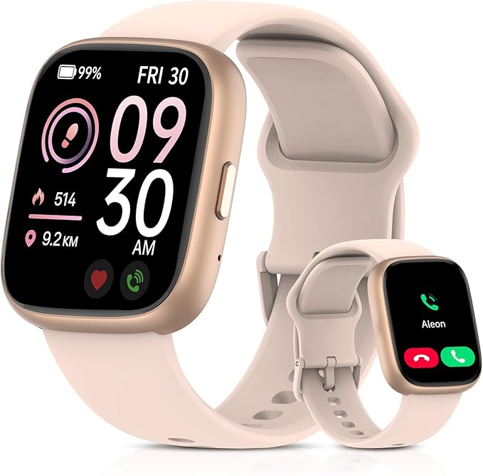 Smart Watch Men Women with Voice Assistant, 1.83" HD Fitness Tracker, Bluetooth 5.3 Call, Heart Rate SpO2 Sleep Monitor, IP68 Waterproof, 100+ Sports Modes, Pedometer for iOS Android