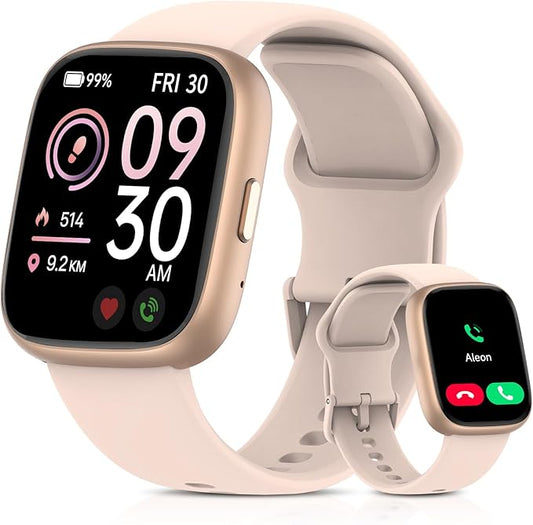 Smart Watch Men Women with Voice Assistant, 1.83" HD Fitness Tracker, Bluetooth 5.3 Call, Heart Rate SpO2 Sleep Monitor, IP68 Waterproof, 100+ Sports Modes, Pedometer for iOS Android