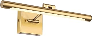 LED Picture Light Fixtures 16.54 Inches, Modern Metal Artwork Wall Lamps with Single Swing Arm, 7W (50W Eqv.), Hardwired Connection, Dimmable, 3000K Warm White, CRI95+, Golden-Like Brass Finish - Image 1
